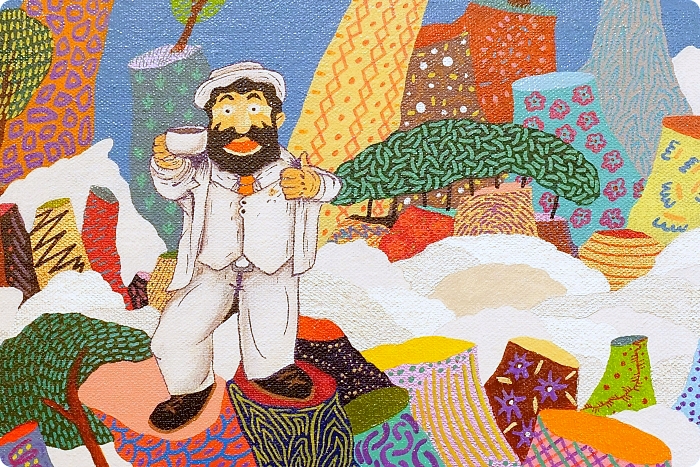 宜蘭景點⎪金車員山藝文中心。新亮點：可愛的伯朗先生60種KUSO版在這裡！有維梅爾畫風、跟月兔喝咖啡的伯朗阿伯，快來當文青拍一回！ @捲捲頭 ♡ 品味生活